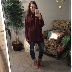 Maroon Dressy Top